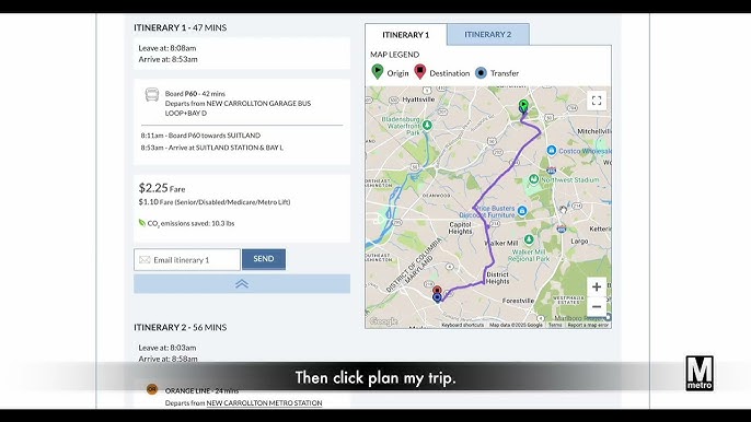 metro trip planner