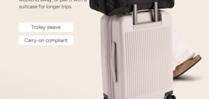 weekender bag with trolley sleeve