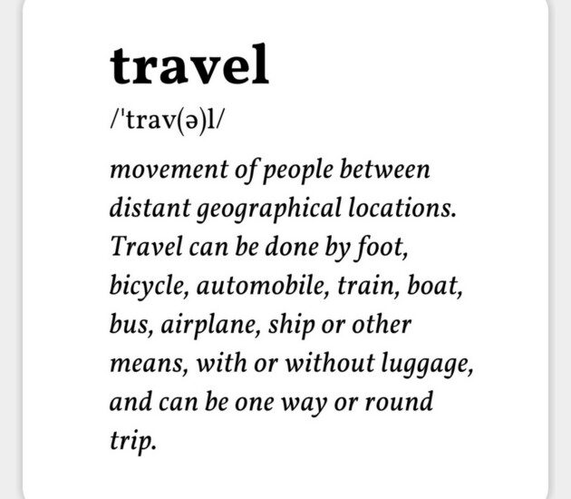 travel meaning